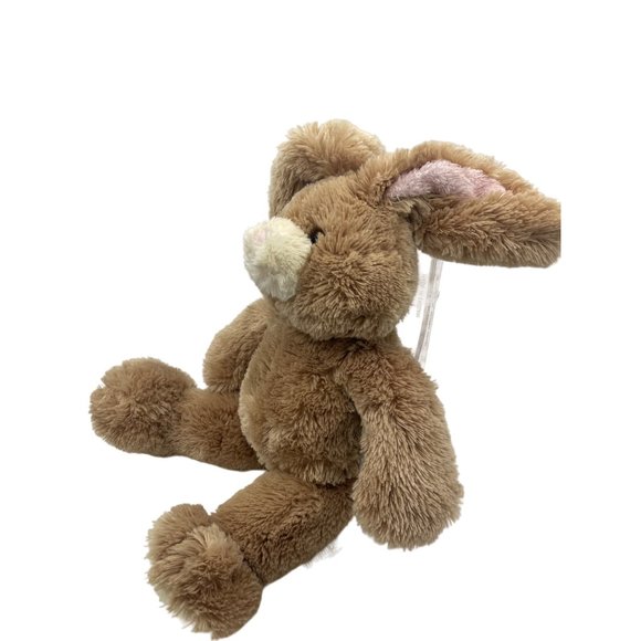 Build-A-Bear Workshop 14 inch Tall Buddy Brown Bunny Rabbit Fluffy Pink Tan - Picture 4 of 6